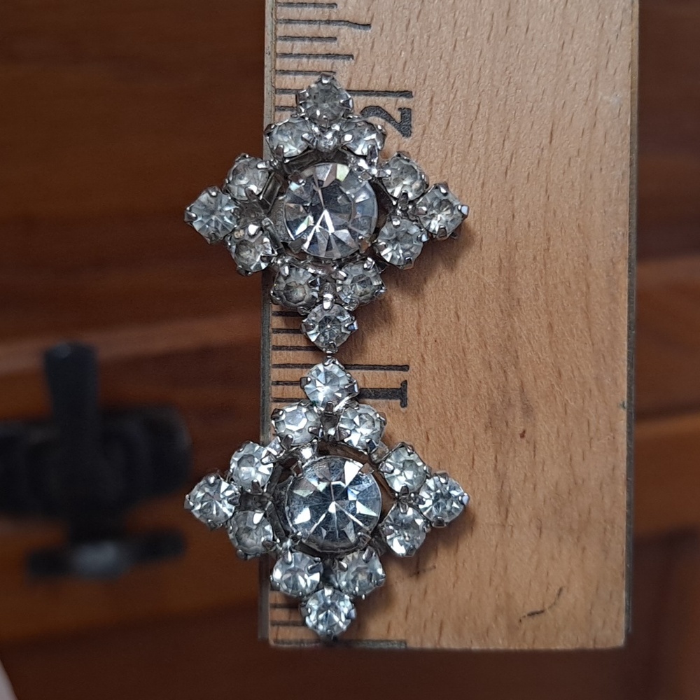 Vintage Rhinestone Clip Earrings